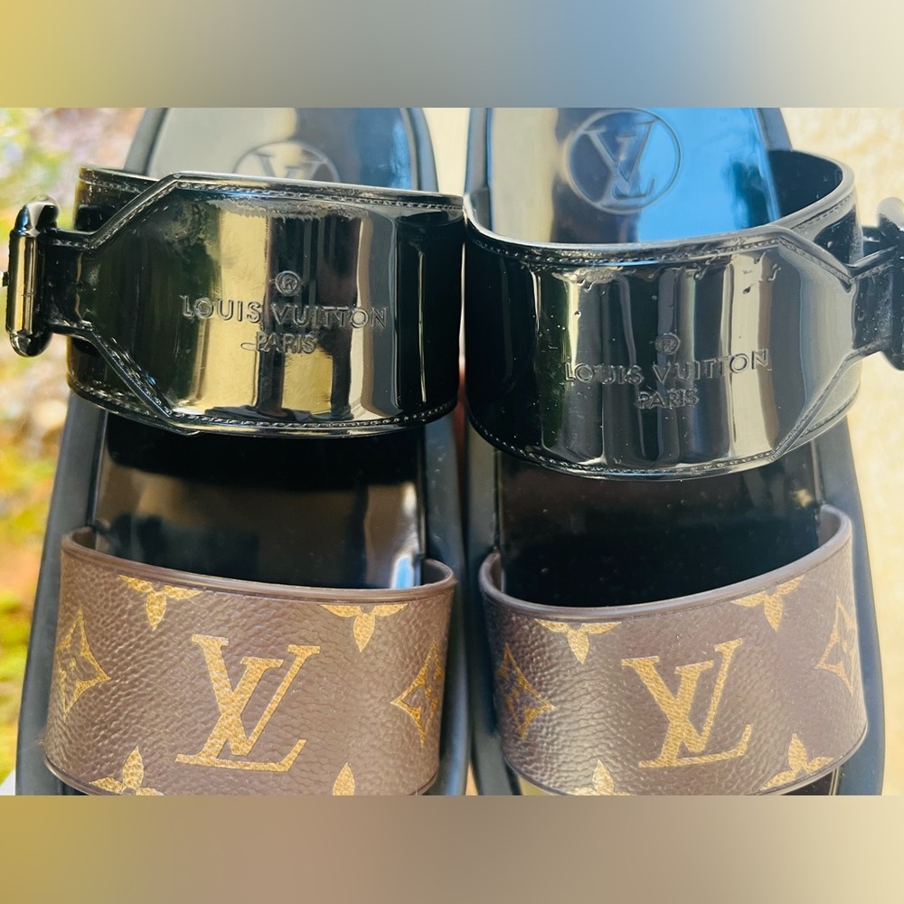 Louis Vuitton Black and Brown Sandals - Picture 8 of 8